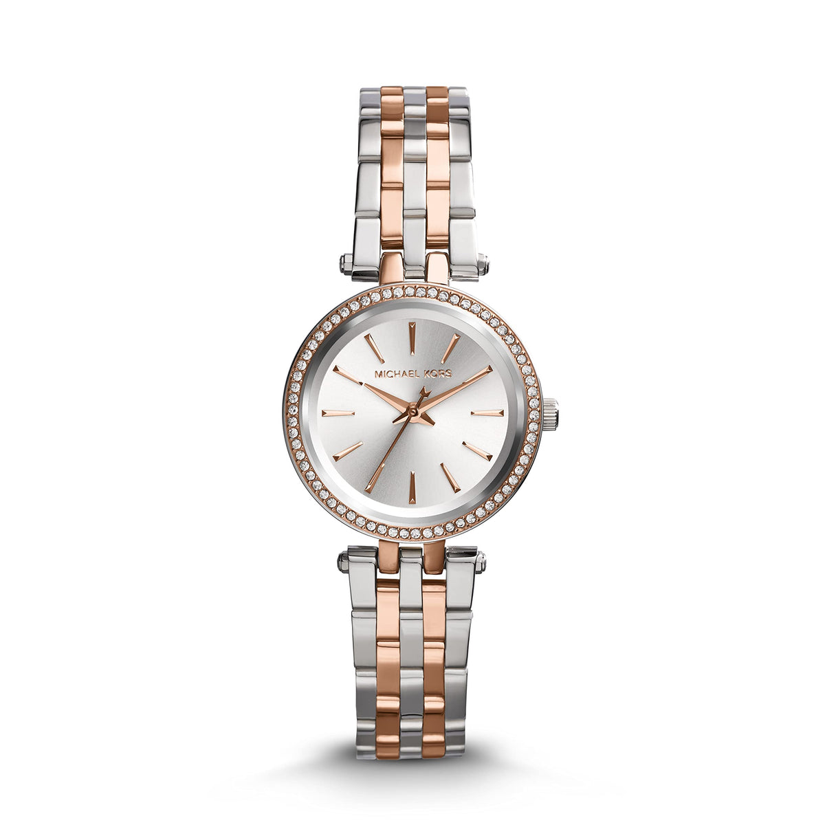  Shop Authentic Michael Kors Darci Silver Dial Two Tone Steel Strap Watch for Women - MK3298 - Luxxuri