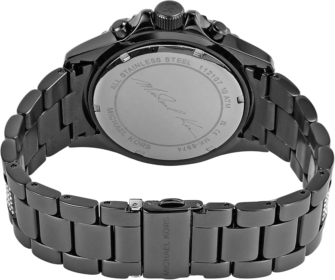  Shop Authentic Michael Kors Everest Chronograph Black Dial Grey Steel Strap Watch For Women - MK6974 - Luxxuri