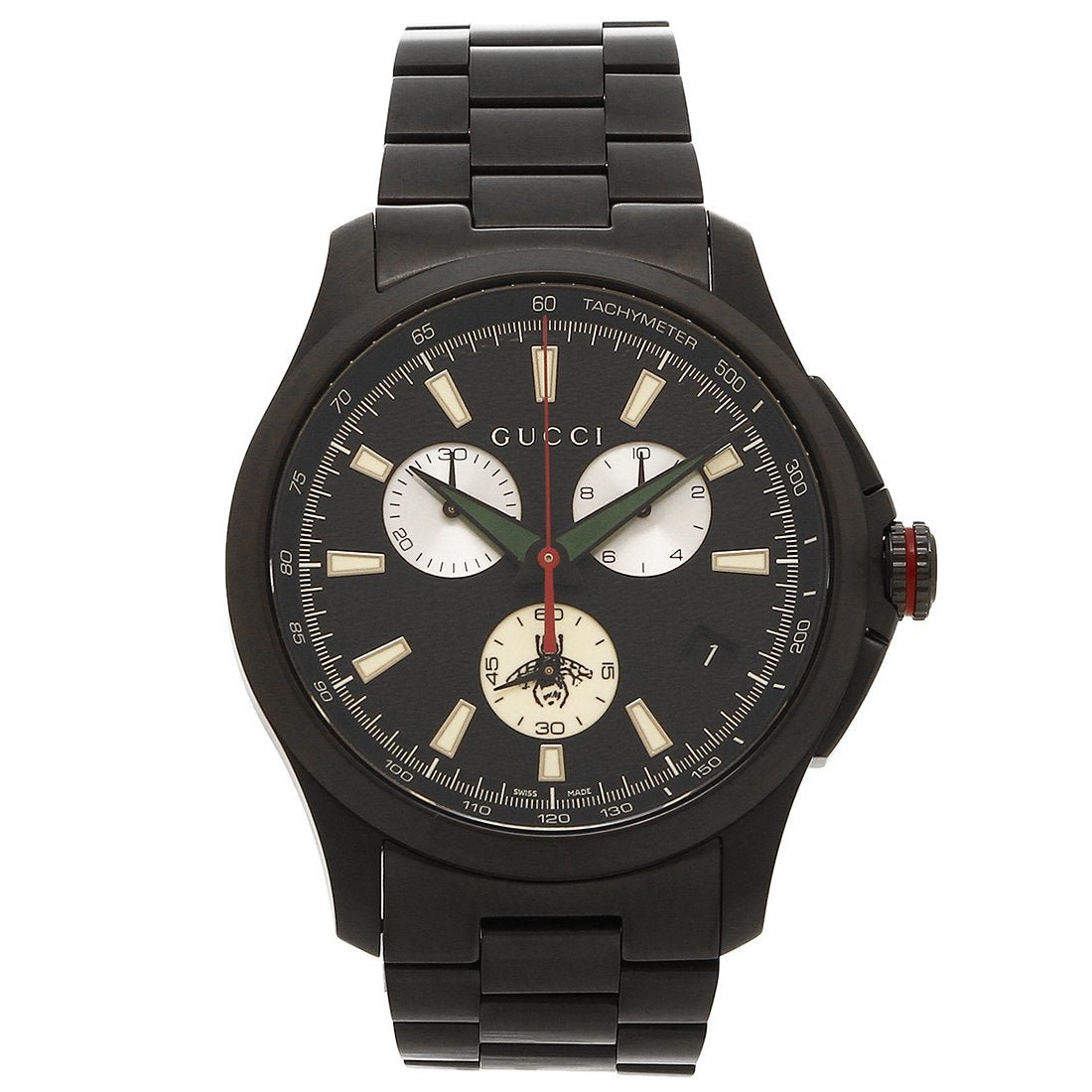  Shop Authentic Gucci G-Timeless Chronograph Black Dial Black Steel Strap Watch For Men - YA126268 - Luxxuri