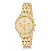  Shop Authentic Fossil Neutra Chronograph Gold Dial Gold Steel Strap Watch for Women - ES5219 - Luxxuri