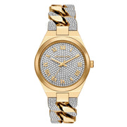  Shop Authentic Michael Kors Lennox Pavé Crystals Silver Dial Two Tone Steel Strap Watch for Women - MK7487 - Luxxuri