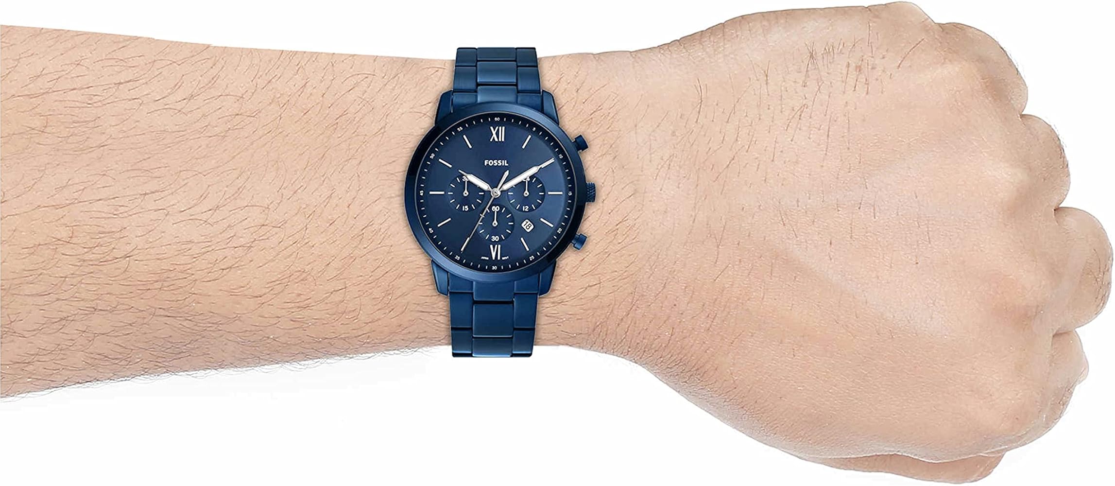  Shop Authentic Fossil Neutra Chronograph Blue Dial Blue Steel Strap Watch for Men - FS5826 - Luxxuri