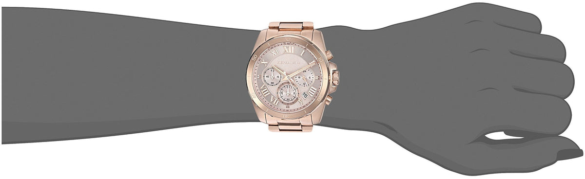  Shop Authentic Michael Kors Brecken Chronograph Quartz Rose Gold Dial Rose Gold Steel Strap Watch For Women - MK6367 - Luxxuri