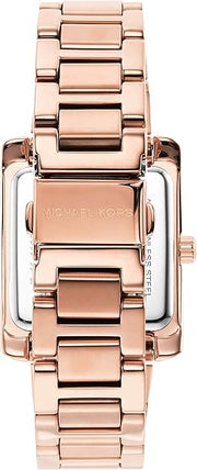  Shop Authentic Michael Kors Emery Three-Hand Crystals Silver Dial Rose Gold Steel Strap Watch for Women - MK4644 - Luxxuri