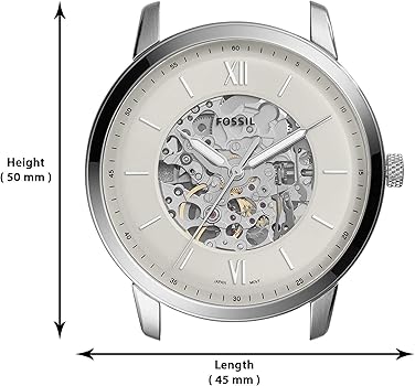  Shop Authentic Fossil Neutra Automatic Skeleton White Dial Brown Leather Strap Watch for Men - ME3184 - Luxxuri