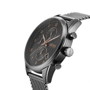  Shop Authentic Hugo Boss Skymaster Grey Dial Grey Mesh Bracelet Watch for Men - 1513837 - Luxxuri