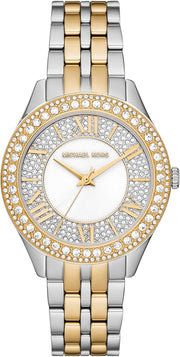  Shop Authentic Michael Kors Harlowe Three-Hand Crystals White Dial Two Tone Steel Strap Watch for Women - MK4811 - Luxxuri