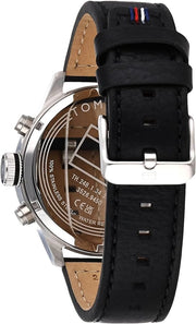  Shop Authentic Tommy Hilfiger Trent Chronograph Quartz Black Dial Black Leather Strap Watch For Men - 1791810 - Luxxuri
