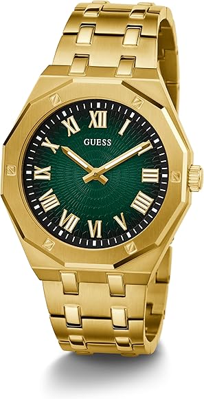  Shop Authentic Guess Asset Quartz Green Dial Gold Steel Strap Watch For Men - GW0575G2 - Luxxuri