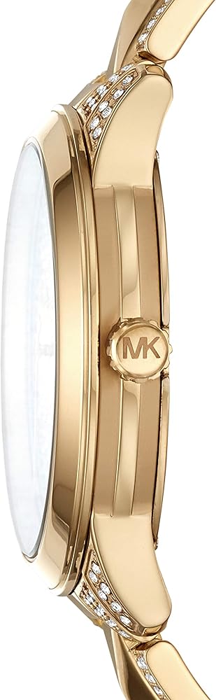  Shop Authentic Michael Kors Runway Mercer Crystals Silver Dial Gold Steel Strap Watch For Women - MK6715 - Luxxuri