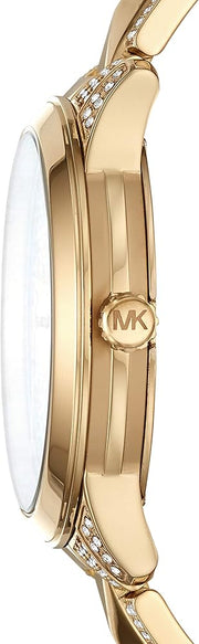  Shop Authentic Michael Kors Runway Mercer Crystals Silver Dial Gold Steel Strap Watch For Women - MK6715 - Luxxuri
