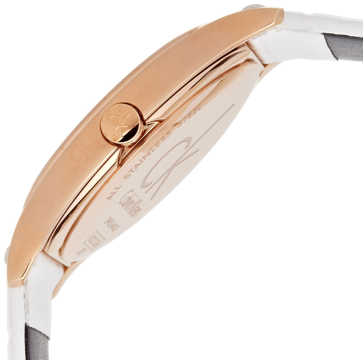  Shop Authentic Calvin Klein Skirt White Dial White Leather Strap Watch for Women - K2U236K6 - Luxxuri
