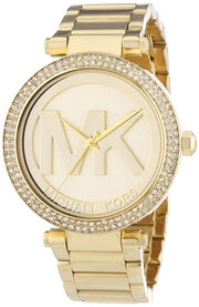  Shop Authentic Michael Kors Parker Diamonds Gold Dial Gold Steel Strap Watch for Women - MK5784 - Luxxuri
