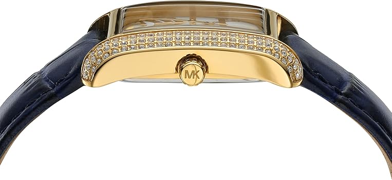  Shop Authentic Michael Kors Emery Quartz Diamond Silver Dial Blue Leather Strap Watch For Women - MK2982 - Luxxuri