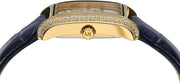  Shop Authentic Michael Kors Emery Quartz Diamond Silver Dial Blue Leather Strap Watch For Women - MK2982 - Luxxuri