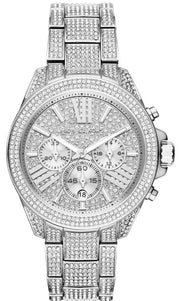  Shop Authentic Michael Kors Wren Chronograph Crystals Silver Dial Silver Steel Strap Watch For Women - MK6317 - Luxxuri