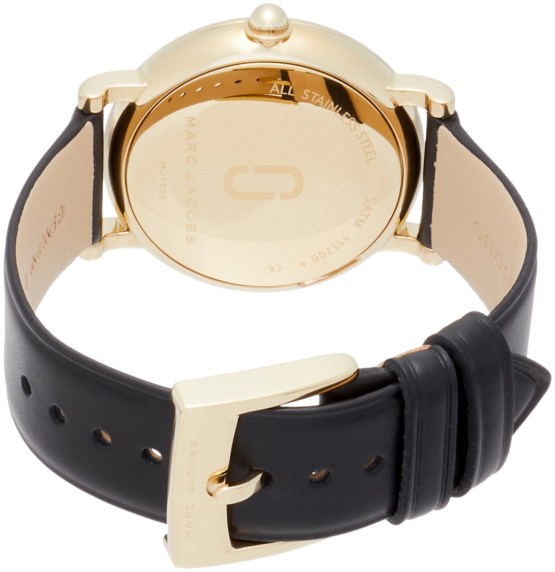  Shop Authentic Marc Jacobs Roxy White Dial Black Leather Strap Watch for Women - MJ1532 - Luxxuri