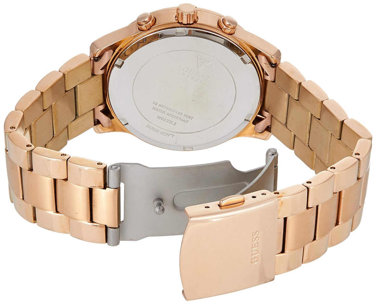  Shop Authentic Guess Mini Spectrum Quartz Rose Gold Dial Rose Gold Steel Strap Watch For Women - W0122L3 - Luxxuri