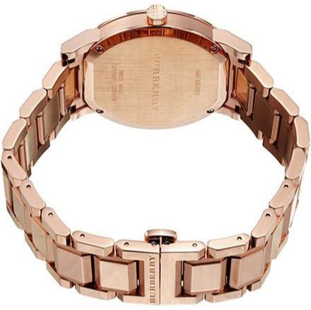  Shop Authentic Burberry The City White Dial Rose Gold Steel Strap Watch for Women - BU9104 - Luxxuri