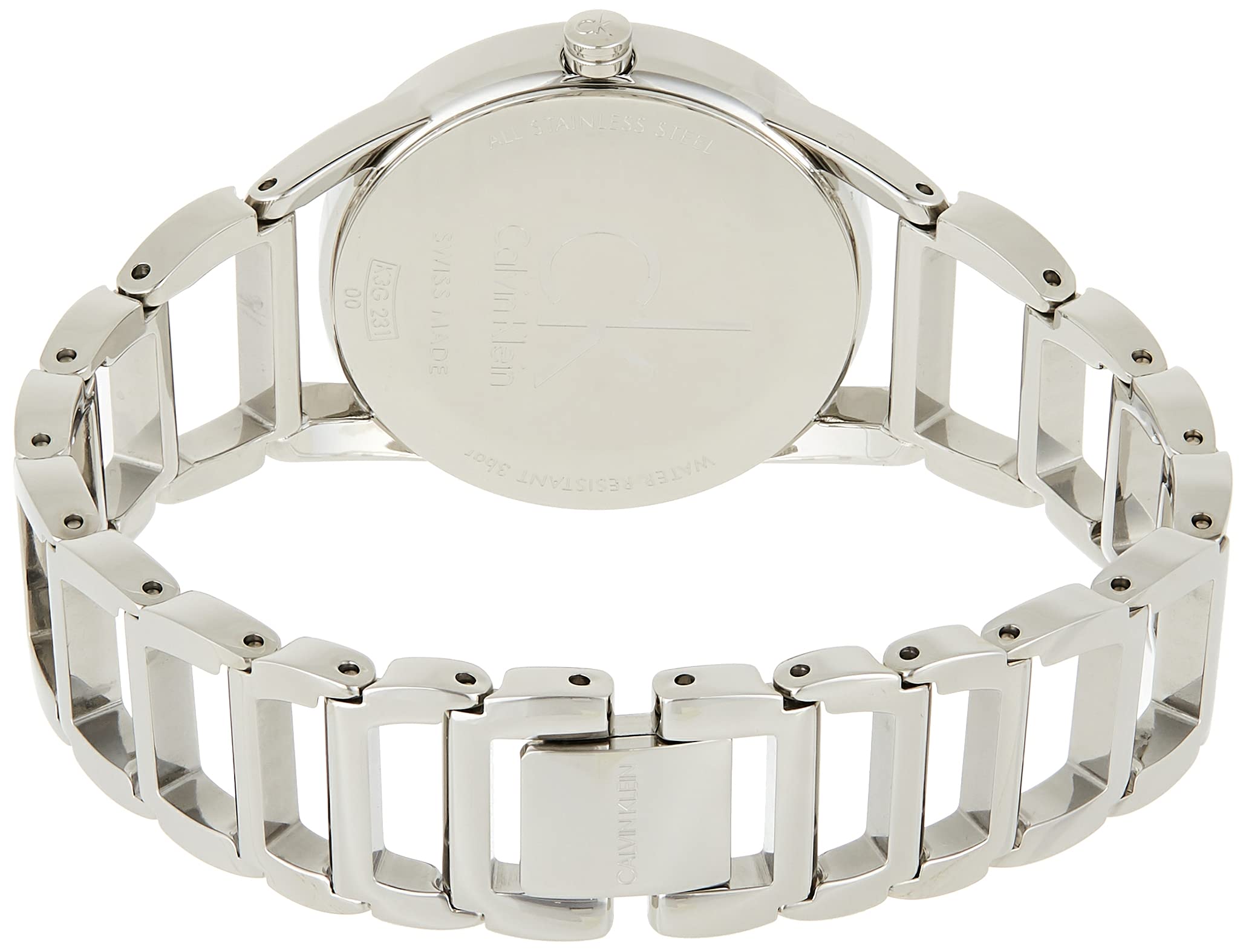  Shop Authentic Calvin Klein Stately Black Dial Silver Steel Strap Watch for Women - K3G23121 - Luxxuri