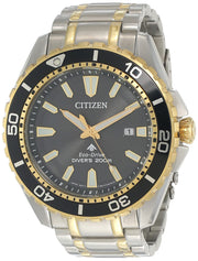  Shop Authentic Citizen Eco Drive Promaster Diver Black Dial Two Tone Steel Strap Watch For Men - BN0194-57E - Luxxuri