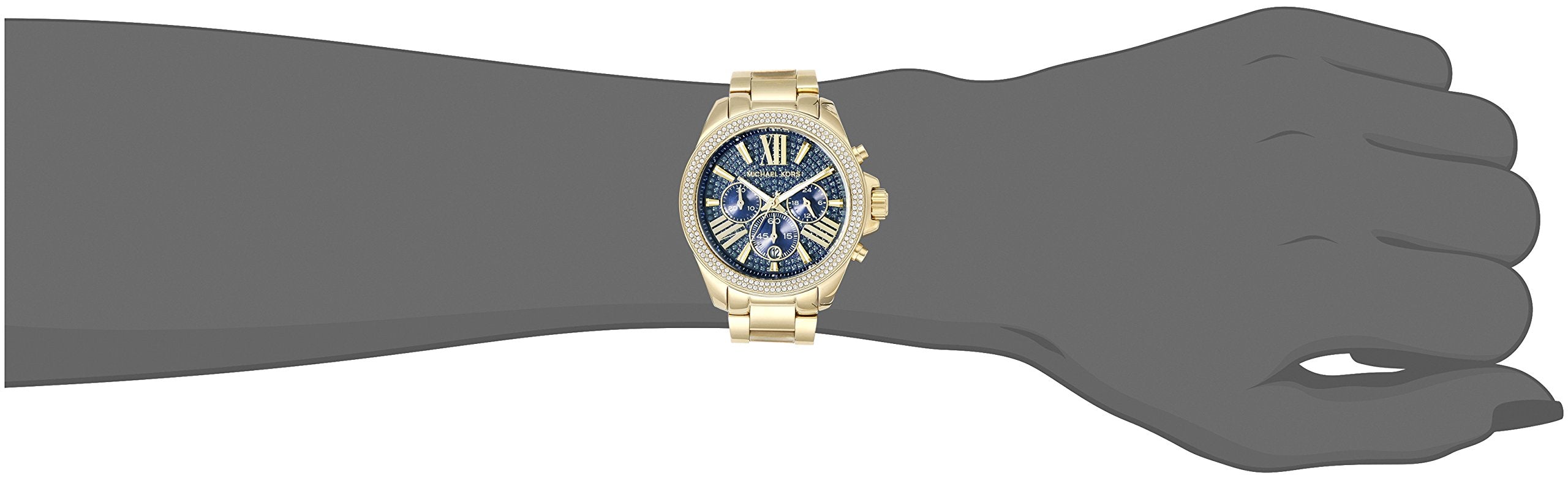  Shop Authentic Michael Kors Wren Diamonds Blue Dial Gold Steel Strap Watch for Women - MK6291 - Luxxuri