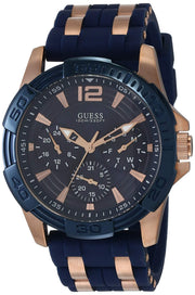  Shop Authentic Guess Oasis Blue Dial Blue & Rose Gold Stainless Steel Strap Watch For Men - W0366G4 - Luxxuri
