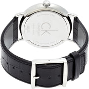 Shop Authentic Calvin Klein Surround Silver Dial Black Leather Strap Watch for Men - K3W211C6 - Luxxuri