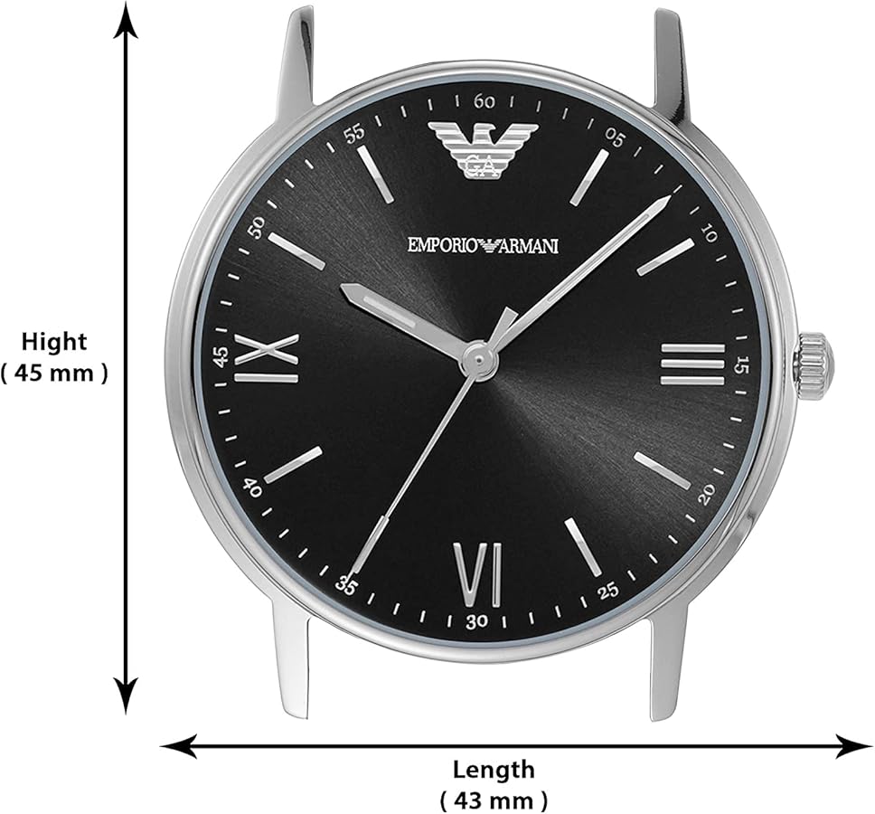  Shop Authentic Emporio Armani Kappa Analog Quartz Black Dial Black Leather Strap Watch For Men - AR11013 - Luxxuri