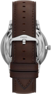  Shop Authentic Fossil Neutra Automatic Skeleton White Dial Brown Leather Strap Watch for Men - ME3184 - Luxxuri