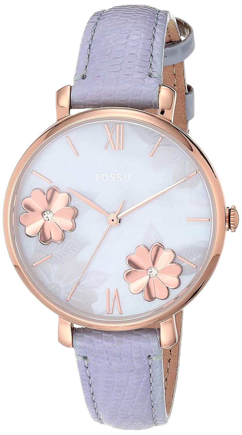  Shop Authentic Fossil Jacqueline Purple Dial Purple Leather Strap Watch for Women - ES4814 - Luxxuri