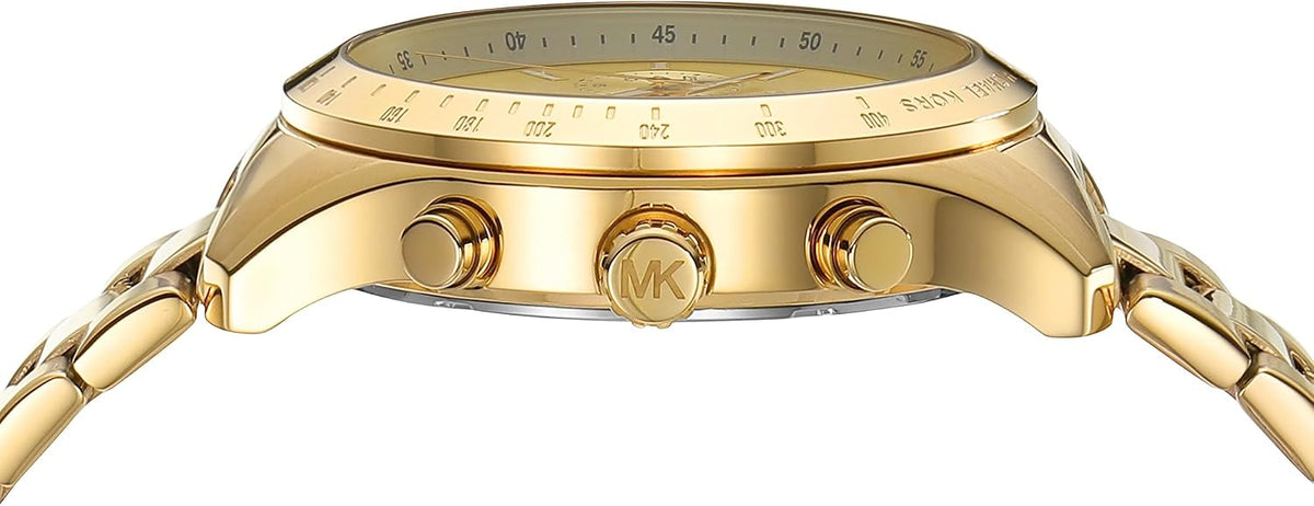  Shop Authentic Michael Kors Berkley Chronograph Gold Dial Gold Steel Strap Watch For Women - MK7411 - Luxxuri