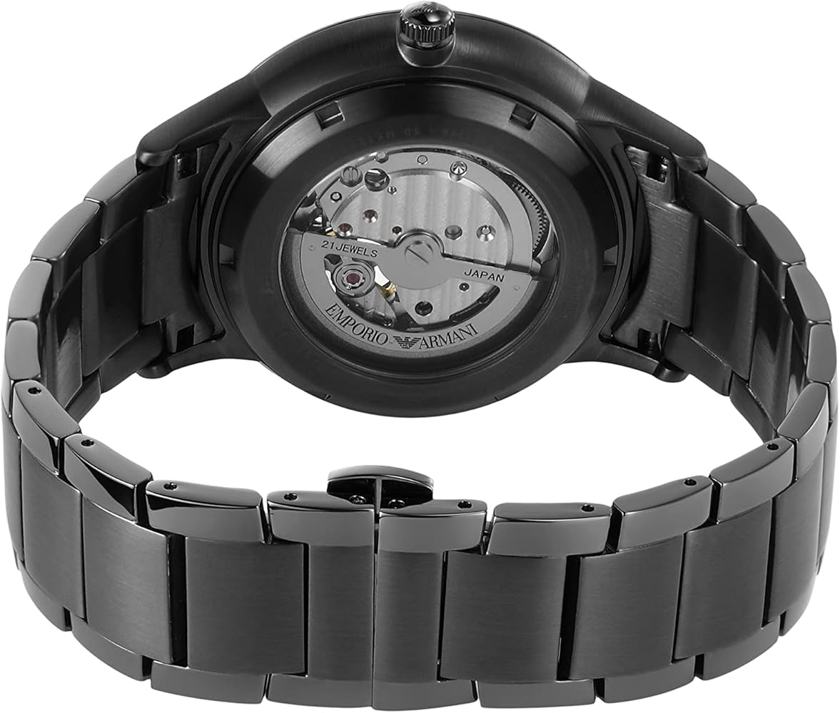  Shop Authentic Emporio Armani Renato Automatic Blue Dial Grey Steel Strap Watch For Men - AR60056 - Luxxuri