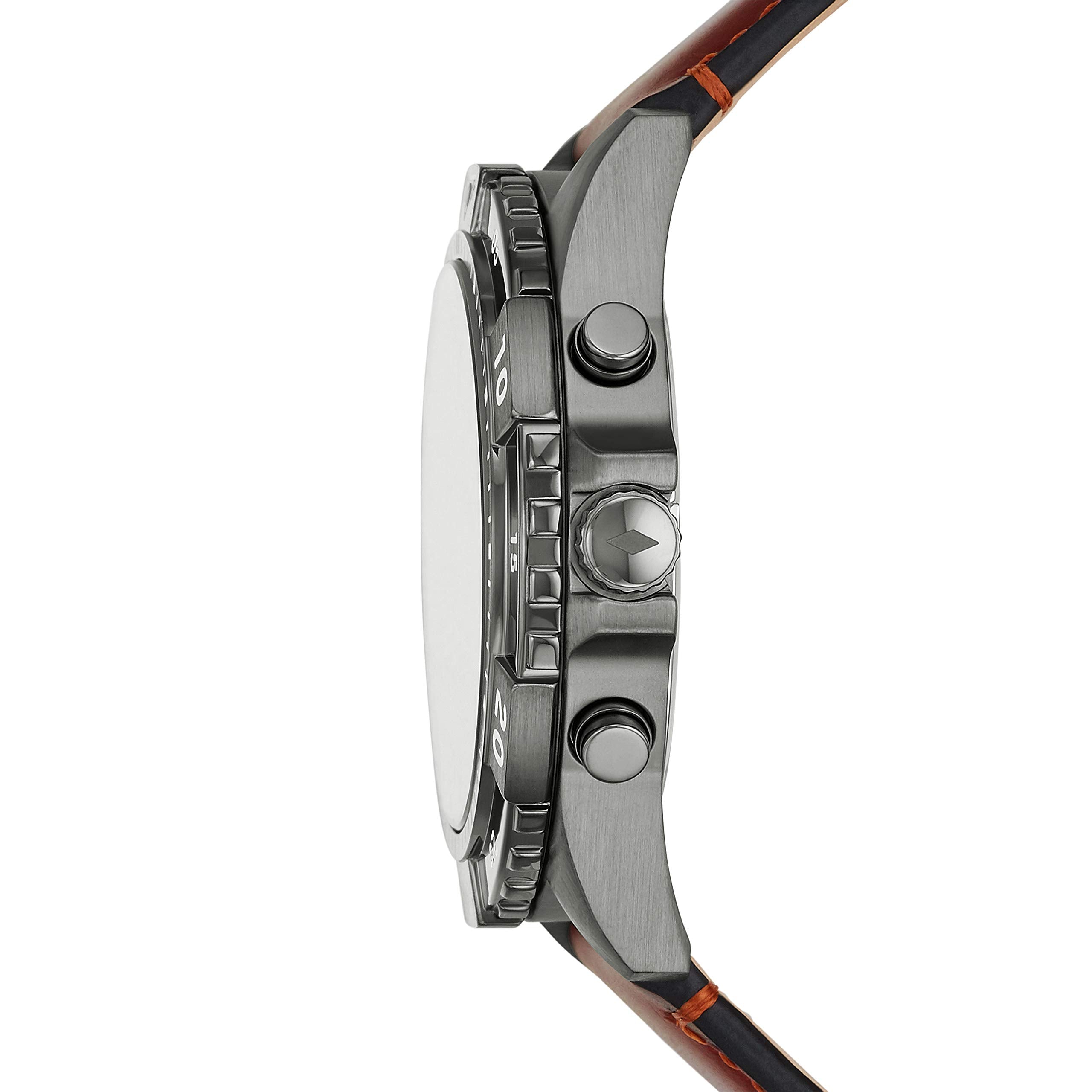  Shop Authentic Fossil Garrett Chronograph Grey Dial Brown Leather Strap Watch for Men - FS5770 - Luxxuri