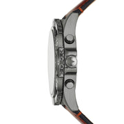  Shop Authentic Fossil Garrett Chronograph Grey Dial Brown Leather Strap Watch for Men - FS5770 - Luxxuri