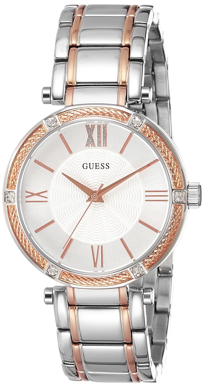  Shop Authentic Guess Park Ave Silver Dial Two Tone Steel Strap Watch for Women - W0636L1 - Luxxuri