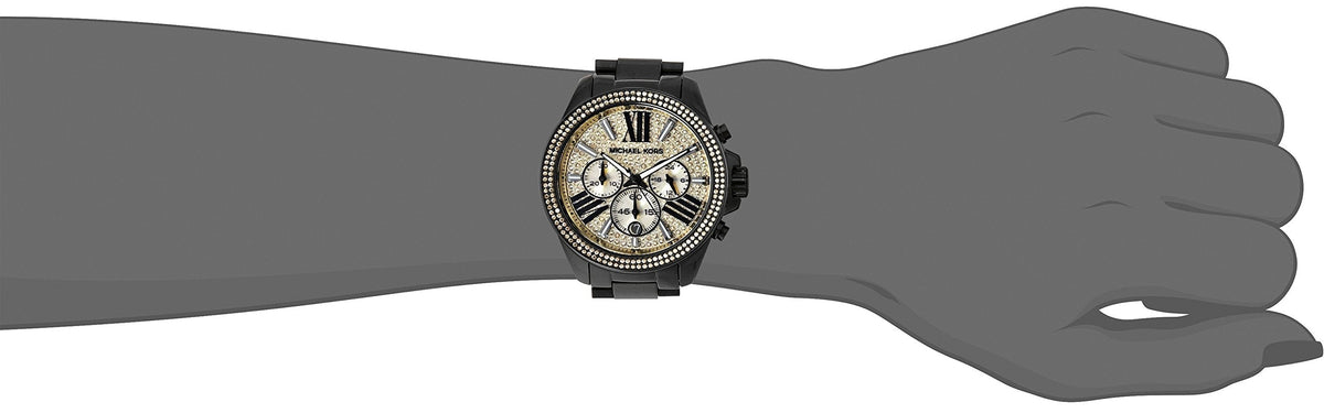  Shop Authentic Michael Kors Wren Chronograph Gold Dial Black Steel Strap Watch for Women - MK5961 - Luxxuri