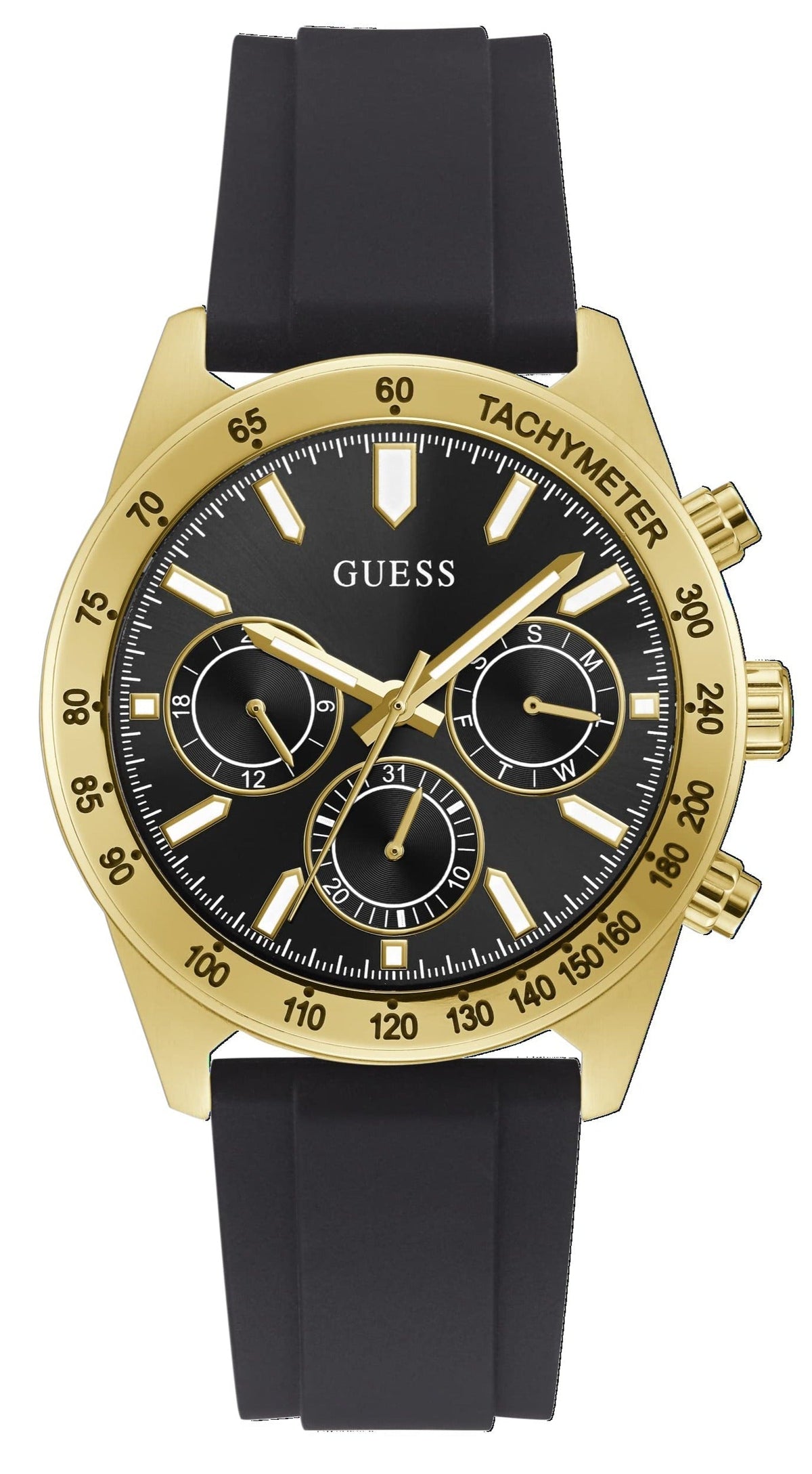  Shop Authentic Guess Sport Multifunctional Black Dial Black Rubber Strap Watch for Men - GW0332G2 - Luxxuri