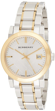  Shop Authentic Burberry The City White Dial Two Tone Steel Strap Watch for Women - BU9115 - Luxxuri