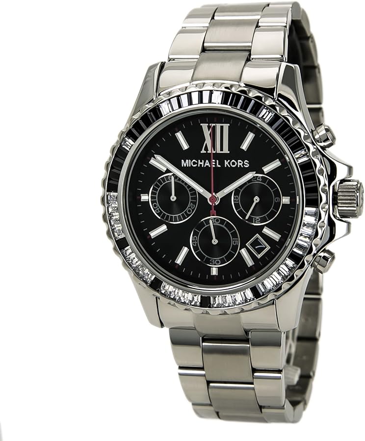  Shop Authentic Michael Kors Everest Chronograph Black Dial Silver Steel Strap Watch For Women - MK5753 - Luxxuri