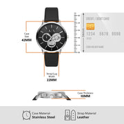  Shop Authentic Armani Exchange Cayde Chronograph Black Dial Black Leather Strap Watch for Men - AX2745 - Luxxuri