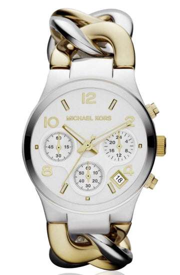  Shop Authentic Michael Kors Runway White Dial Two Tone Steel Strap Watch for Women - MK3199 - Luxxuri
