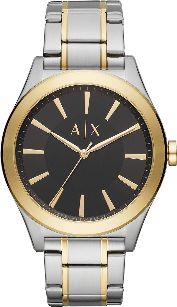  Shop Authentic Armani Exchange Nico Analog Black Dial Two Tone Steel Strap Watch For Men - AX2336 - Luxxuri