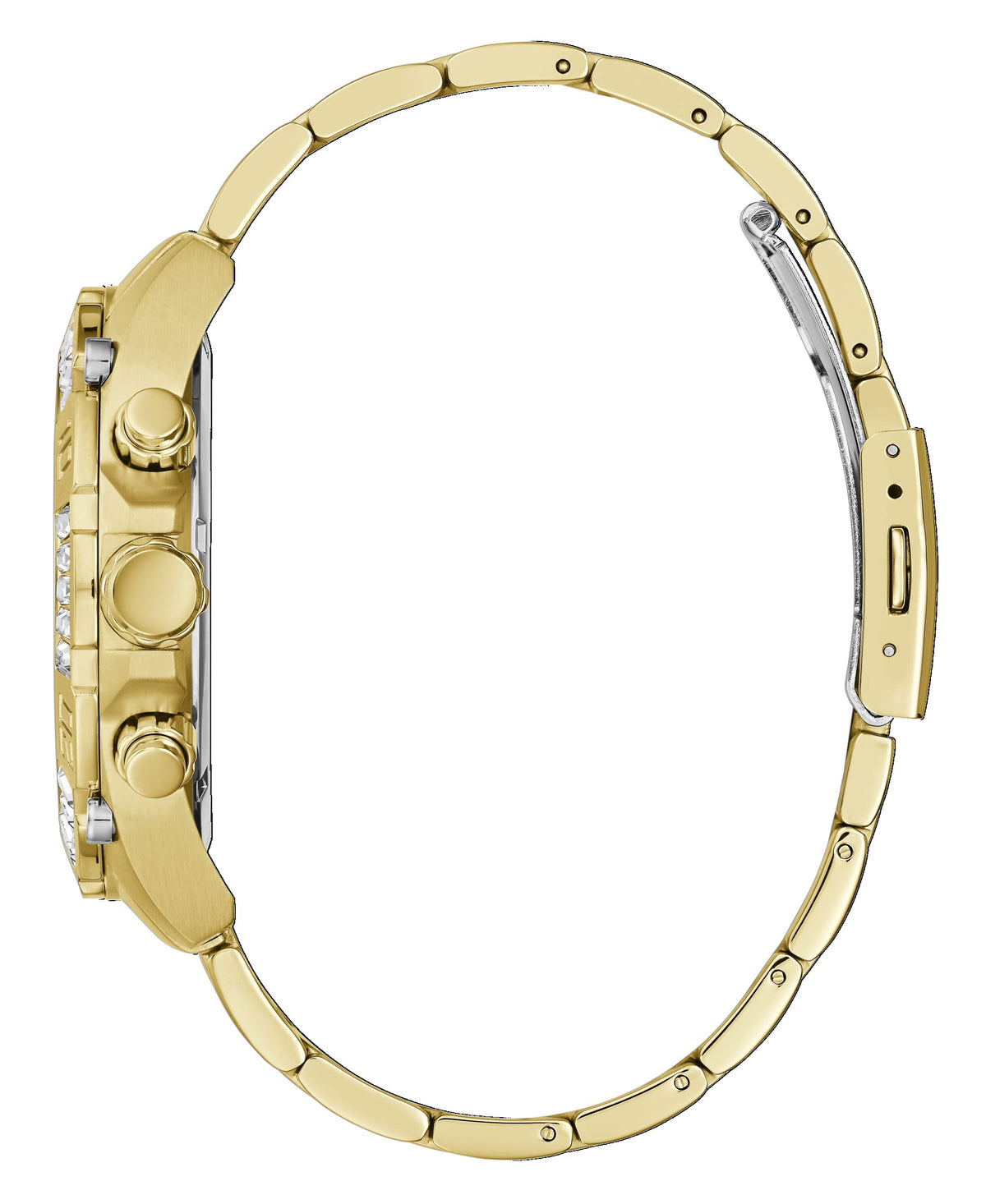  Shop Authentic Guess Trophy Diamonds Black Dial Gold Steel Strap Watch for Men - GW0390G2 - Luxxuri