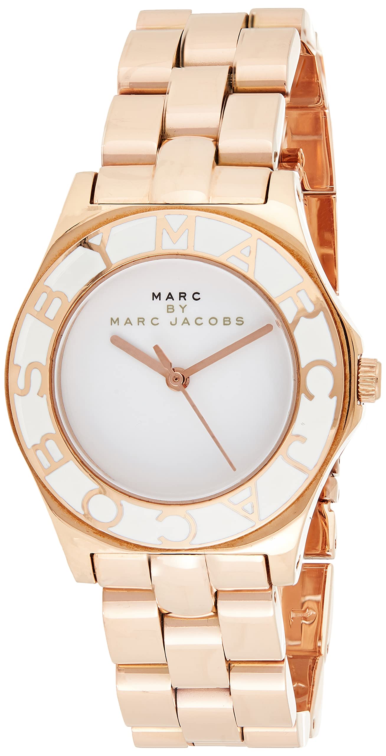  Shop Authentic Marc Jacobs Blade White Dial Gold Steel Strap Watch for Women - MBM3075 - Luxxuri