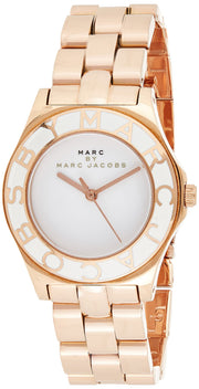  Shop Authentic Marc Jacobs Blade White Dial Gold Steel Strap Watch for Women - MBM3075 - Luxxuri