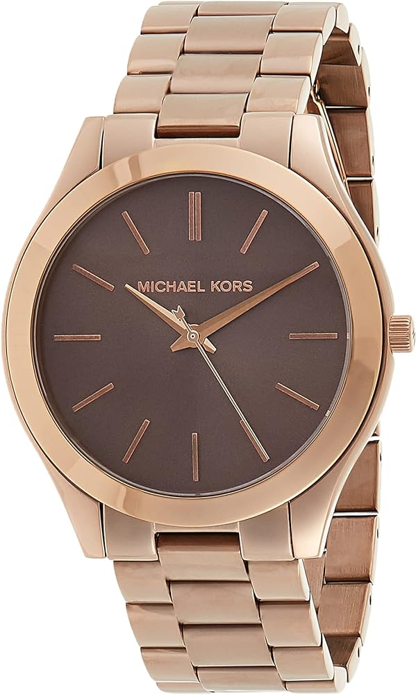  Shop Authentic Michael Kors Runway Quartz Brown Dial Brown Steel Strap Watch For Women - MK3418 - Luxxuri