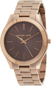  Shop Authentic Michael Kors Runway Quartz Brown Dial Brown Steel Strap Watch For Women - MK3418 - Luxxuri