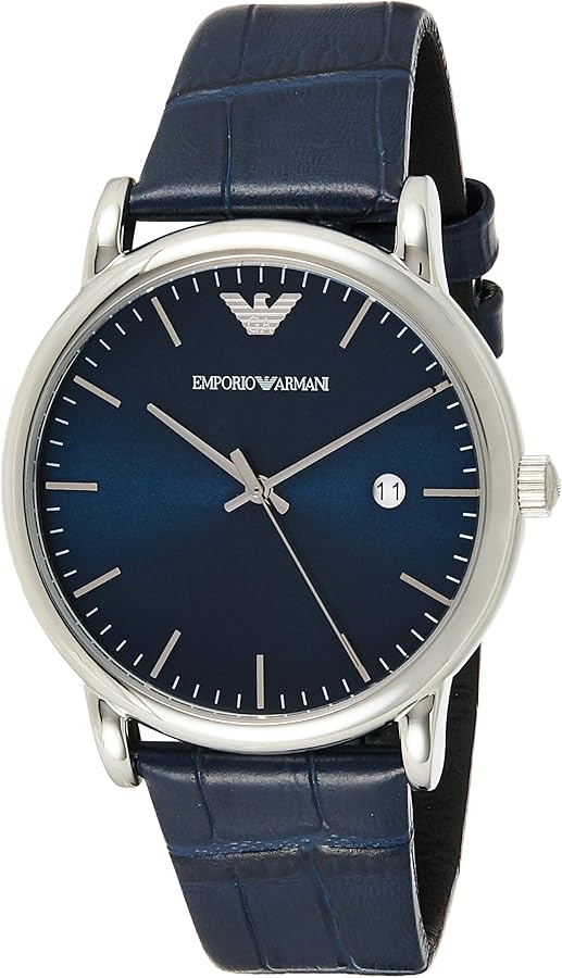  Shop Authentic Emporio Armani Dress Quartz Blue Dial Blue Leather Strap Watch For Men - AR2501 - Luxxuri
