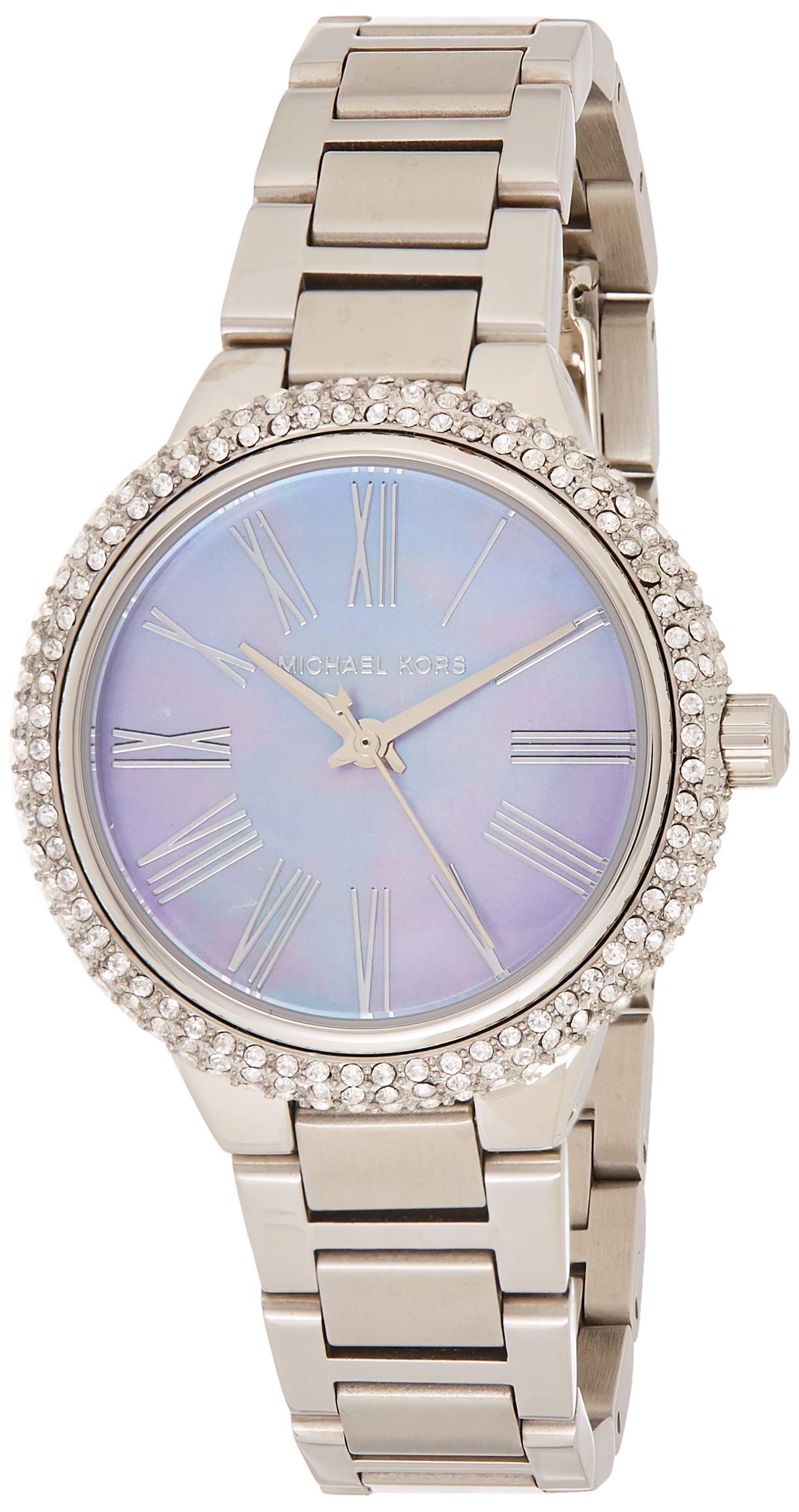  Shop Authentic Michael Kors Taryn Mother of Pearl Purple Dial Silver Steel Strap Watch For Women - MK6562 - Luxxuri